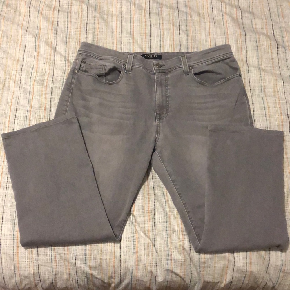 Fidelity Denim men’s grey jeans.